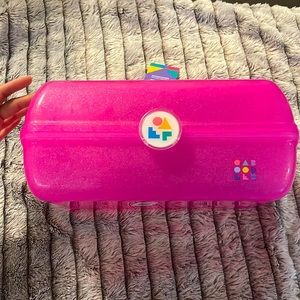 caboodles hot pink glittery makeup case